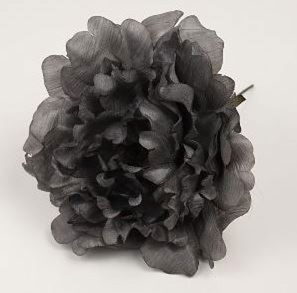 小さな牡丹。フラミンゴの花。黒。 11cm